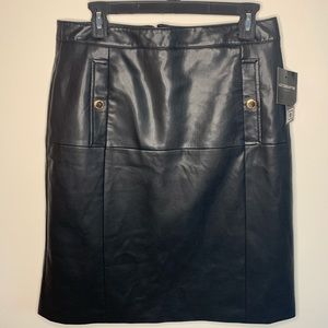 Black faux leather skirt by Liz Claiborne